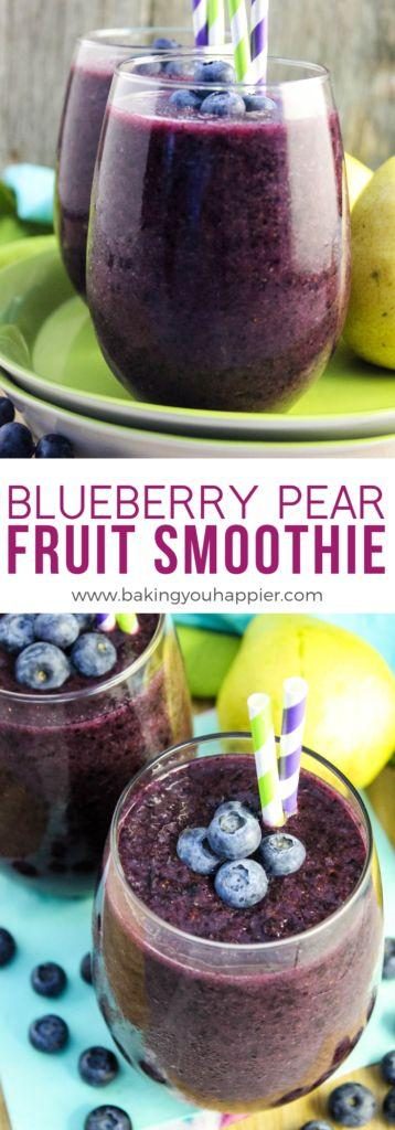 Healthy Blueberry Pear Smoothie