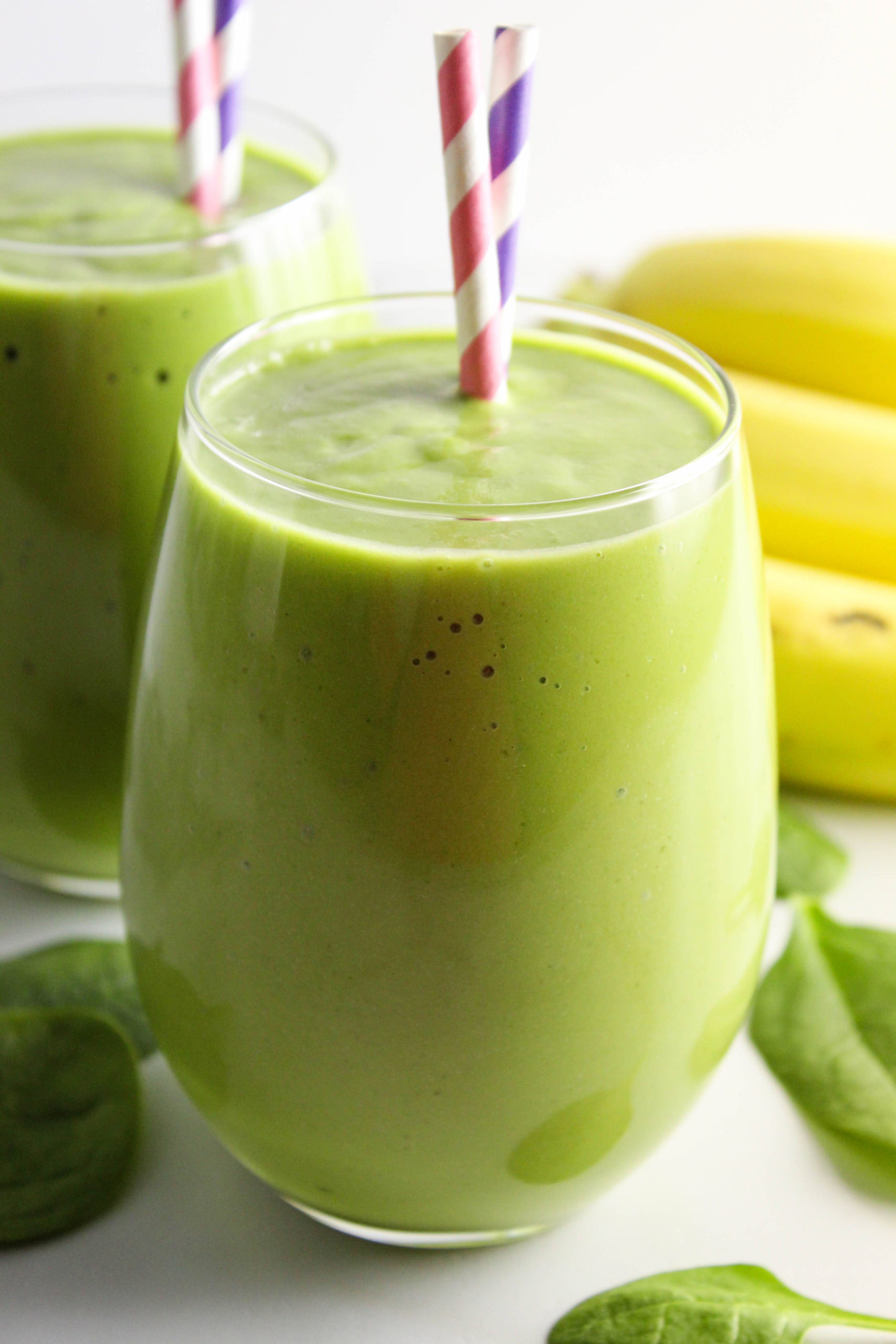 Peanut Butter Banana Spinach Smoothie Baking You Happier