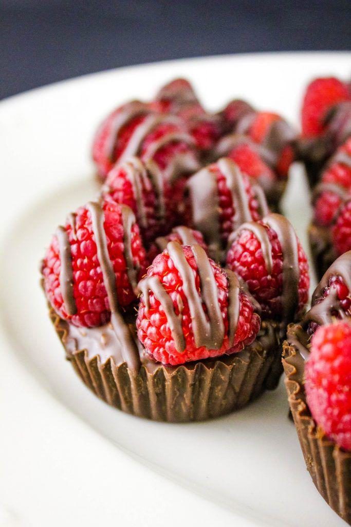 Vegan Valentine Crunch Cups with Raspberries