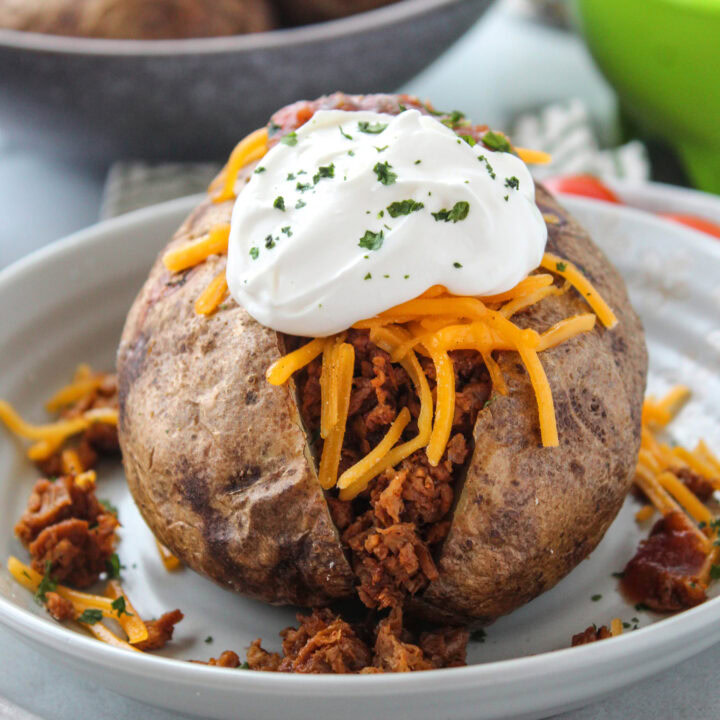 Vegetarian Taco Baked Potato