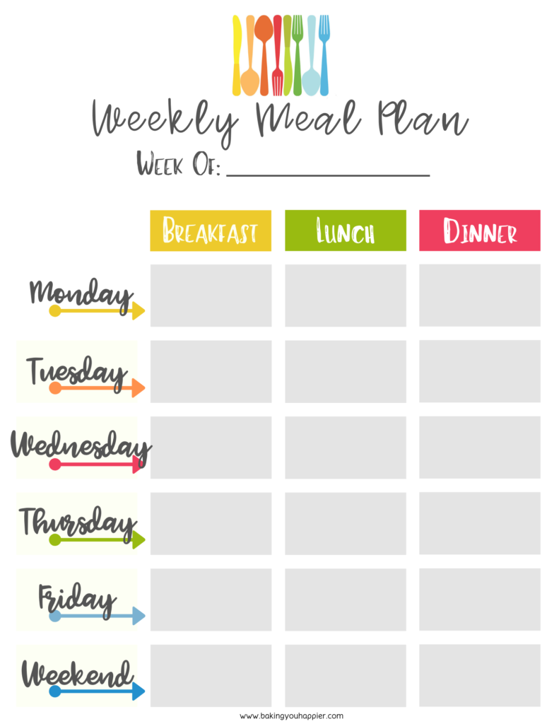 Printable Weekly Meal Planner & Grocery List