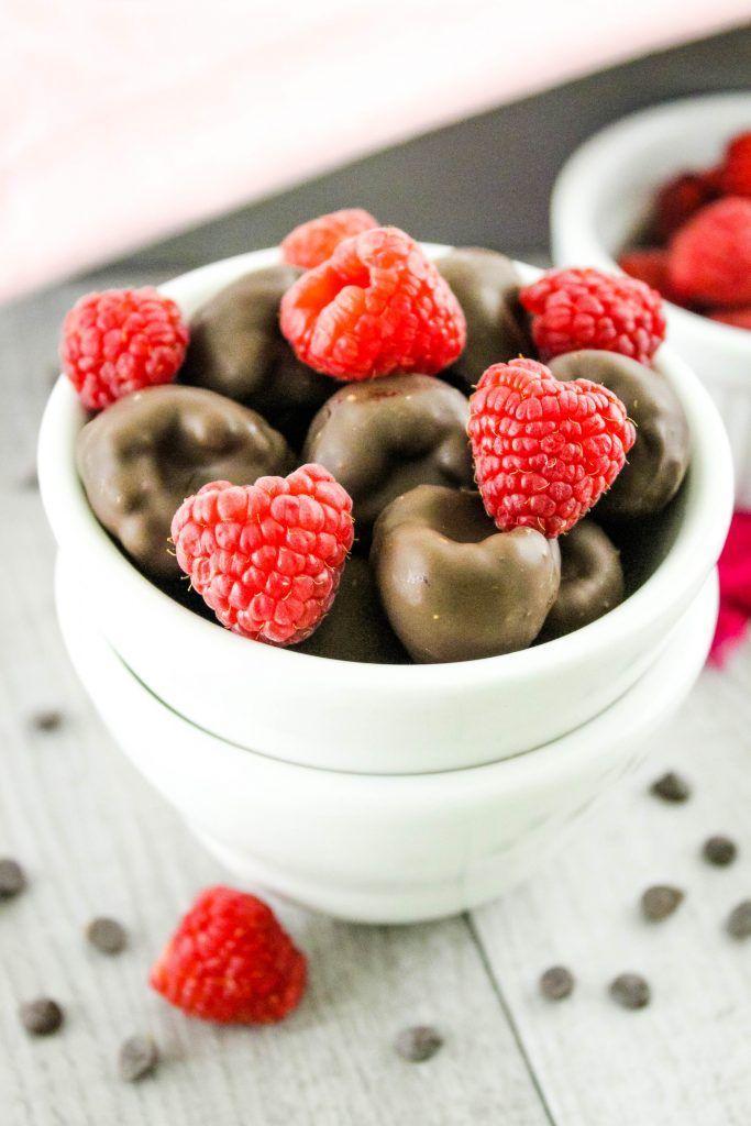 Vegan Valentine's Chocolate Covered Raspberries