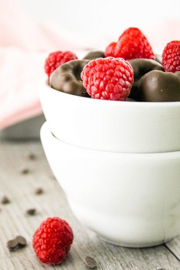 Vegan Valentine's Chocolate Covered Raspberries