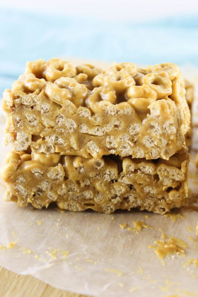 No Bake Peanut Butter Cheerio Bars