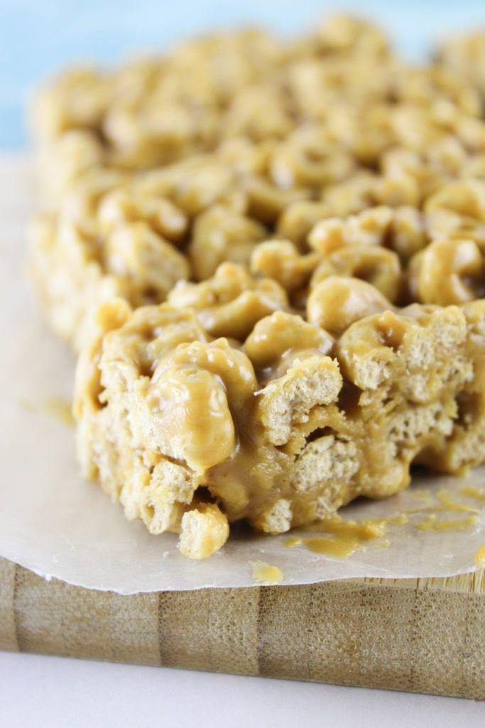 No Bake Vegan Peanut Butter Cheerio Bars | Baking You Happier