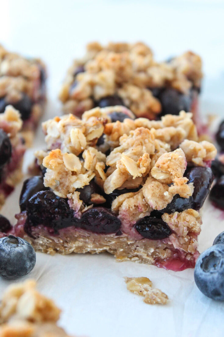 Blueberry Oatmeal Crumble Bars