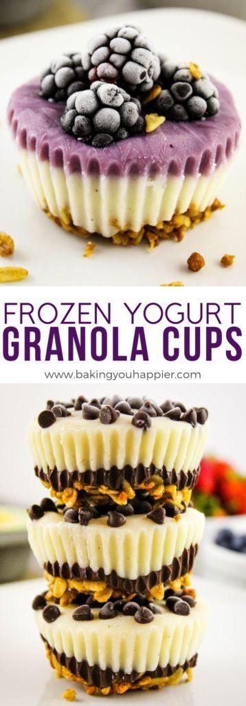 Frozen Yogurt Granola Cups