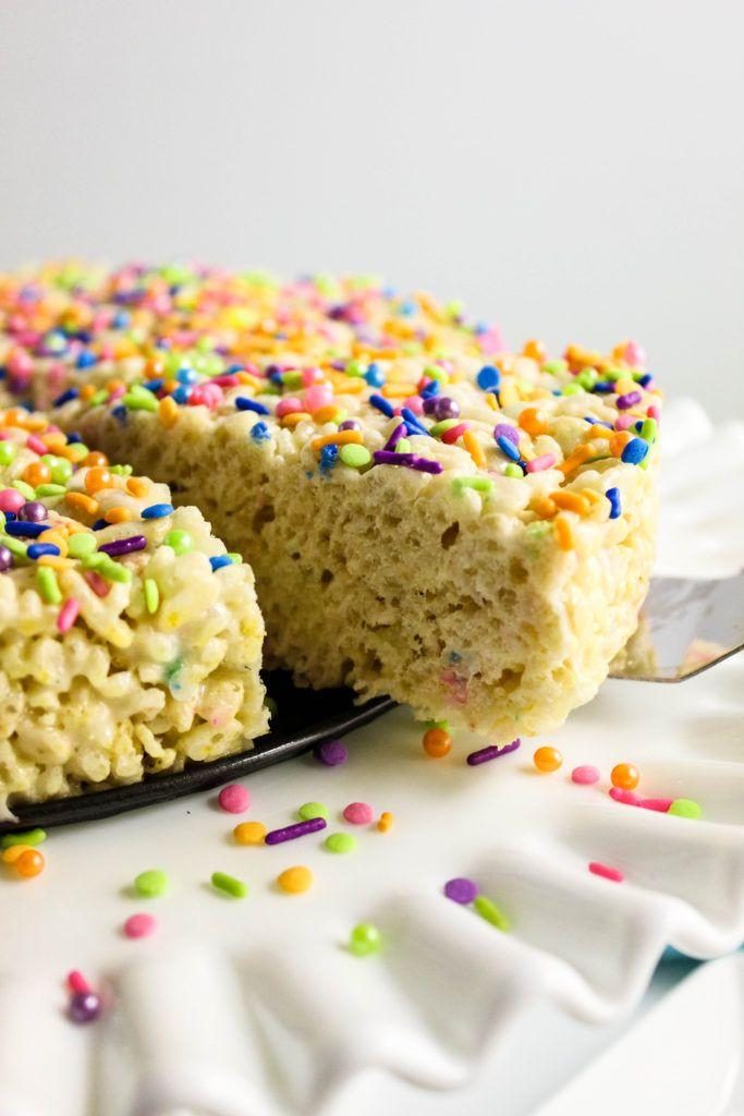 Cake Batter Rice Krispie Treats