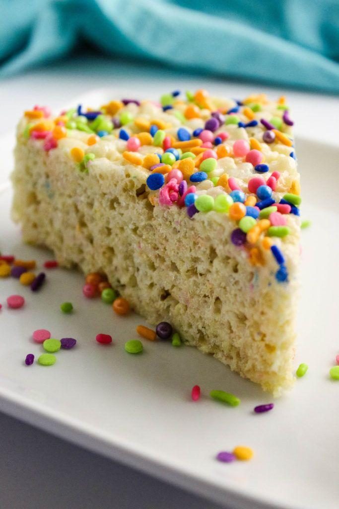 Cake Batter Rice Krispie Treats