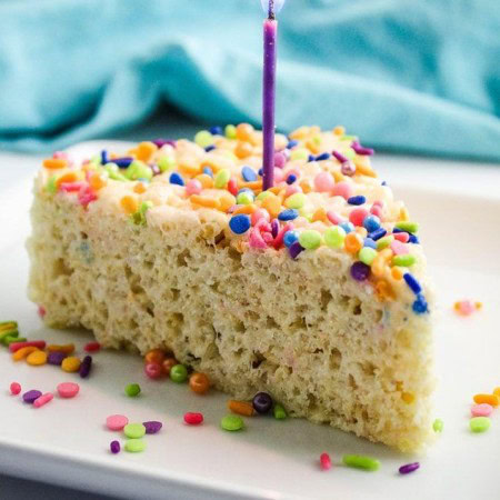 Cake Batter Rice Krispie Treats