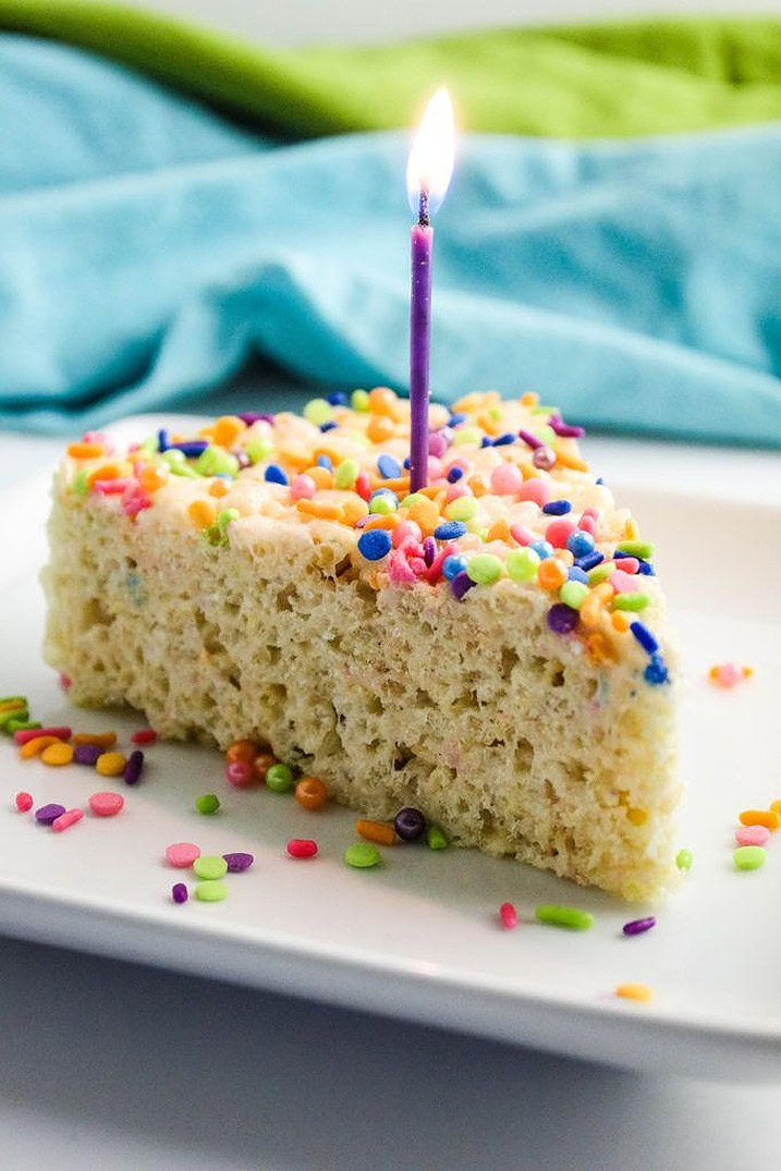 Cake Batter Rice Krispie Treats