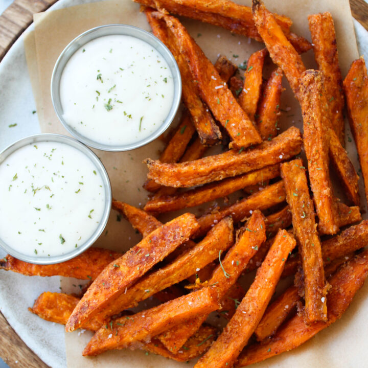 The Best Crispy Oven Baked Sweet Potato Fries (Easy Recipe!)