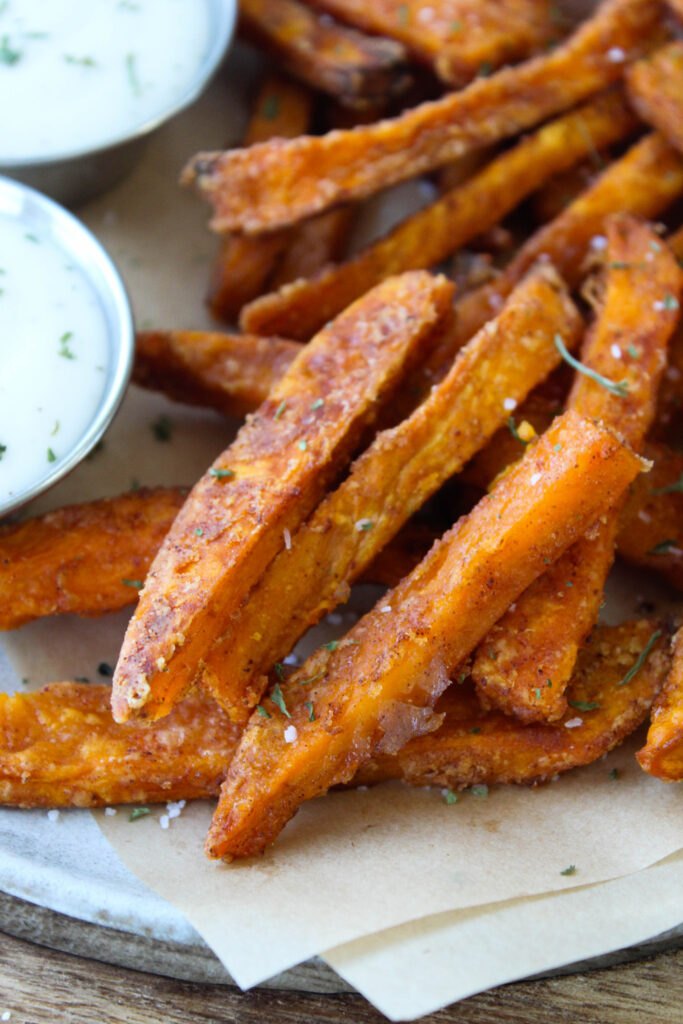 The Best Crispy Oven Baked Sweet Potato Fries (Easy Recipe!)