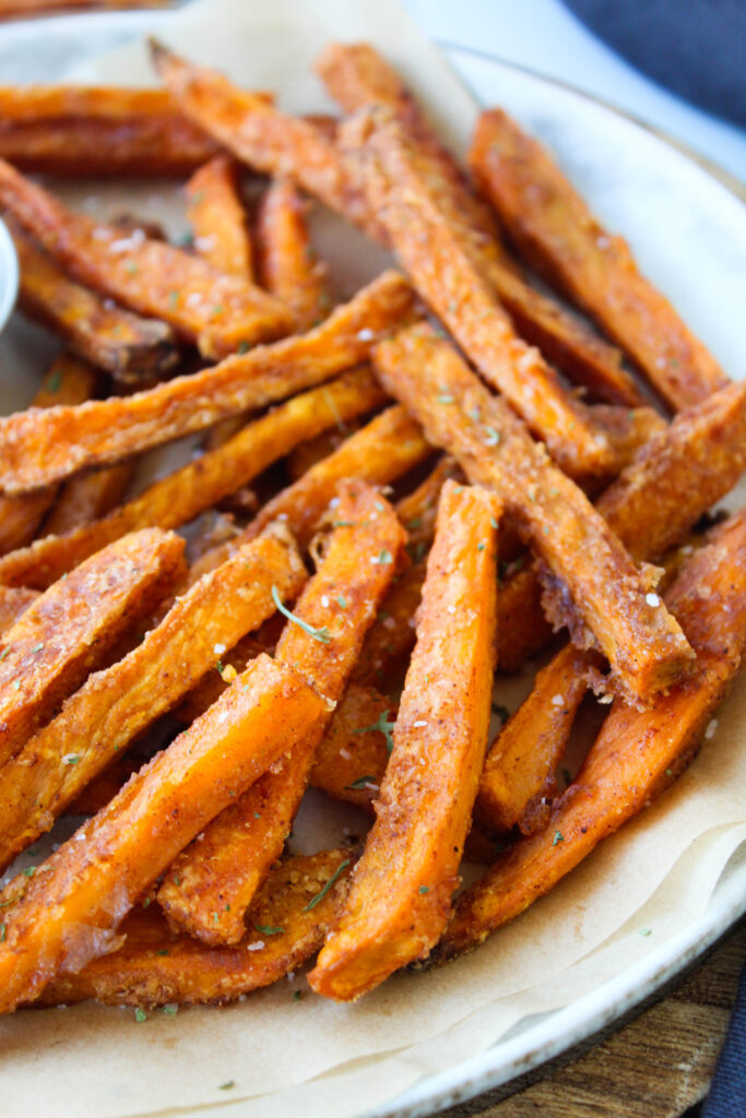 The Best Crispy Oven Baked Sweet Potato Fries (Easy Recipe!)