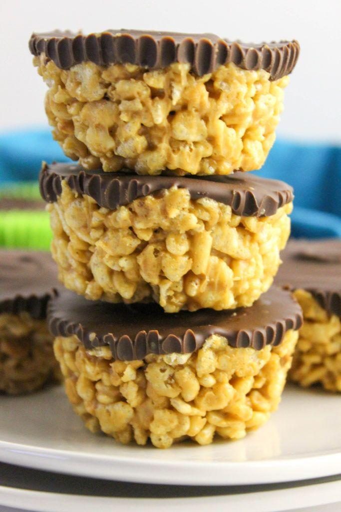 Peanut Butter Rice Krispies Treats - Baking You Happier