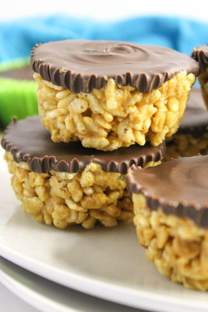 Peanut Butter Rice Krispies Treats - Baking You Happier