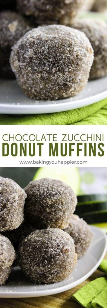 Chocolate Zucchini Donut Muffins
