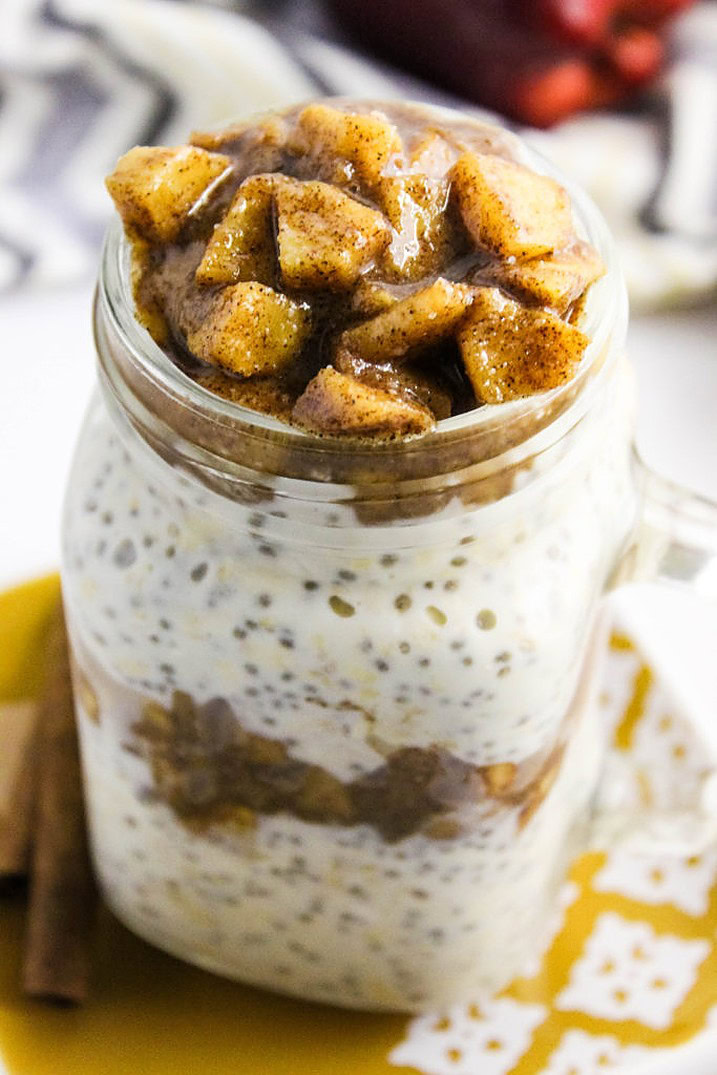 Apple Pie Overnight Oats | Baking You Happier