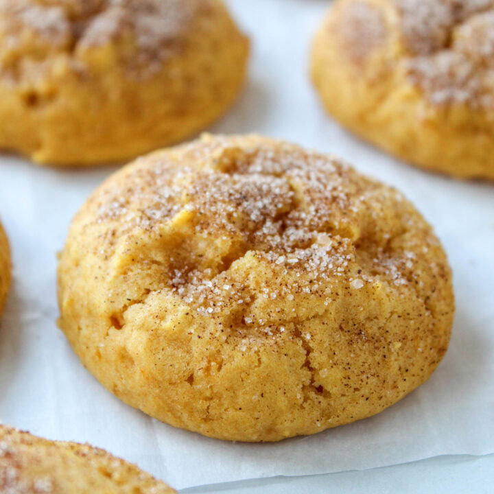 Vegan Pumpkin Snickerdoodle Cookies