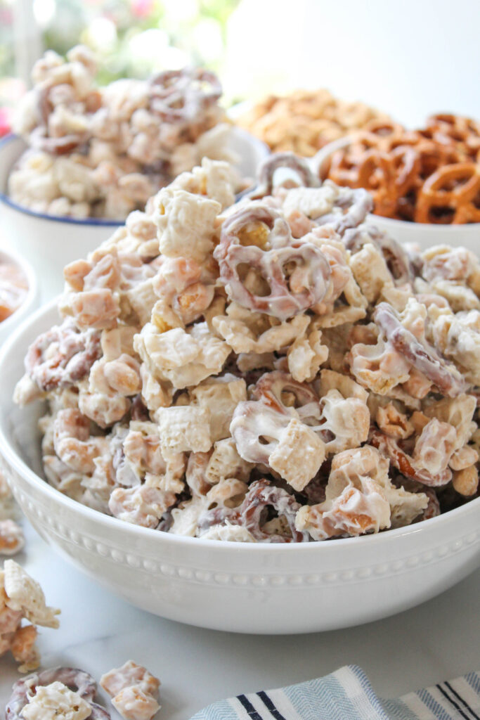 Easy White Trash Party Mix recipe for holiday gatherings