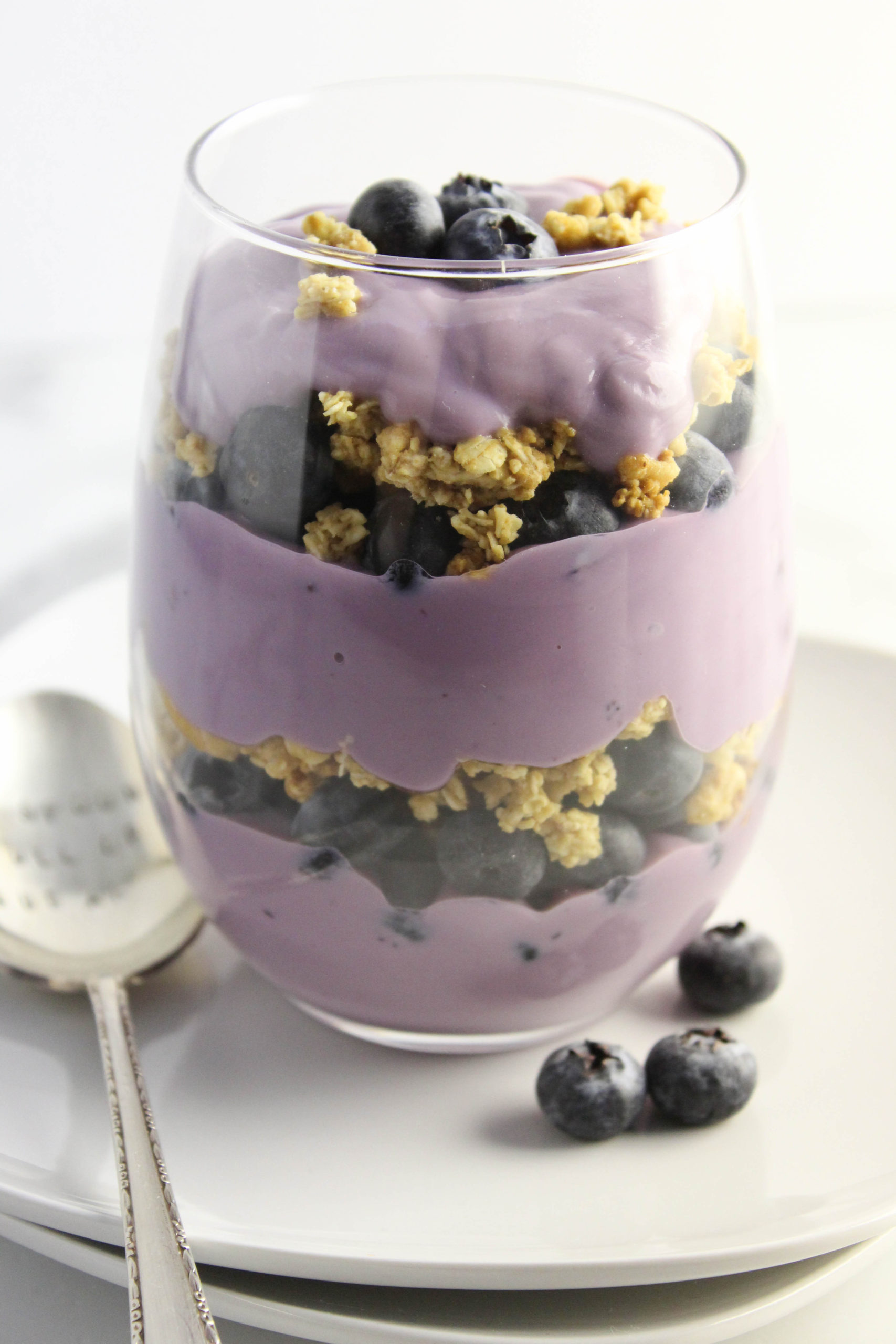 Healthy Blueberry Yogurt Breakfast Parfait | Baking You Happier