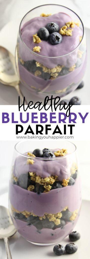 Healthy Blueberry Yogurt Breakfast Parfait