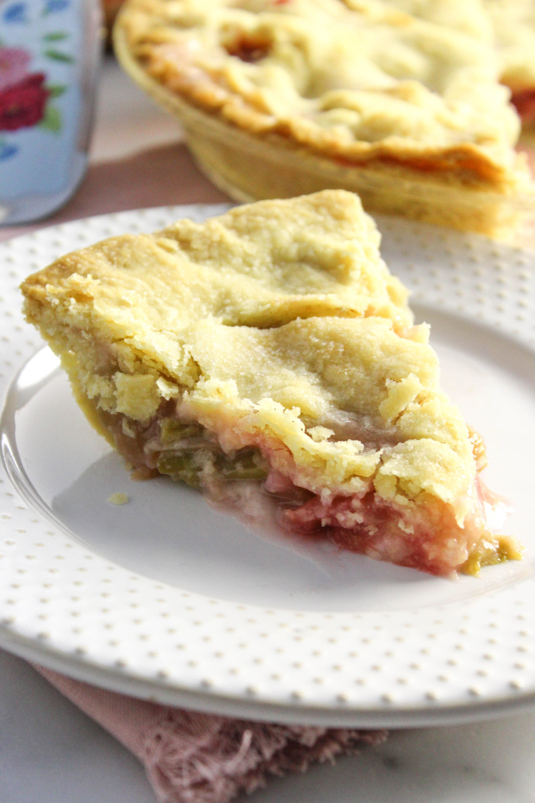 Fresh Rhubarb Pie Baking You Happier