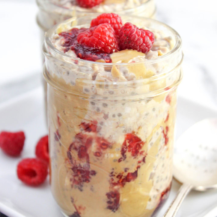Peanut Butter & Jelly Overnight Oats