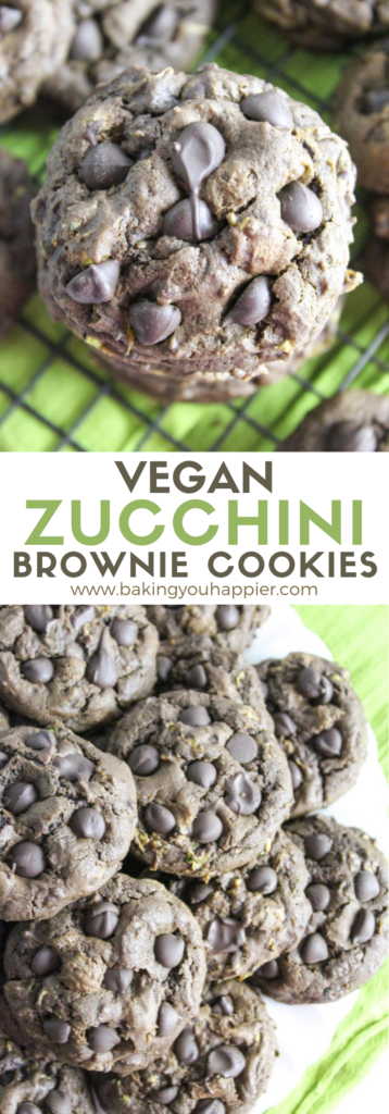 Vegan Double Chocolate Brownie Zucchini Cookies
