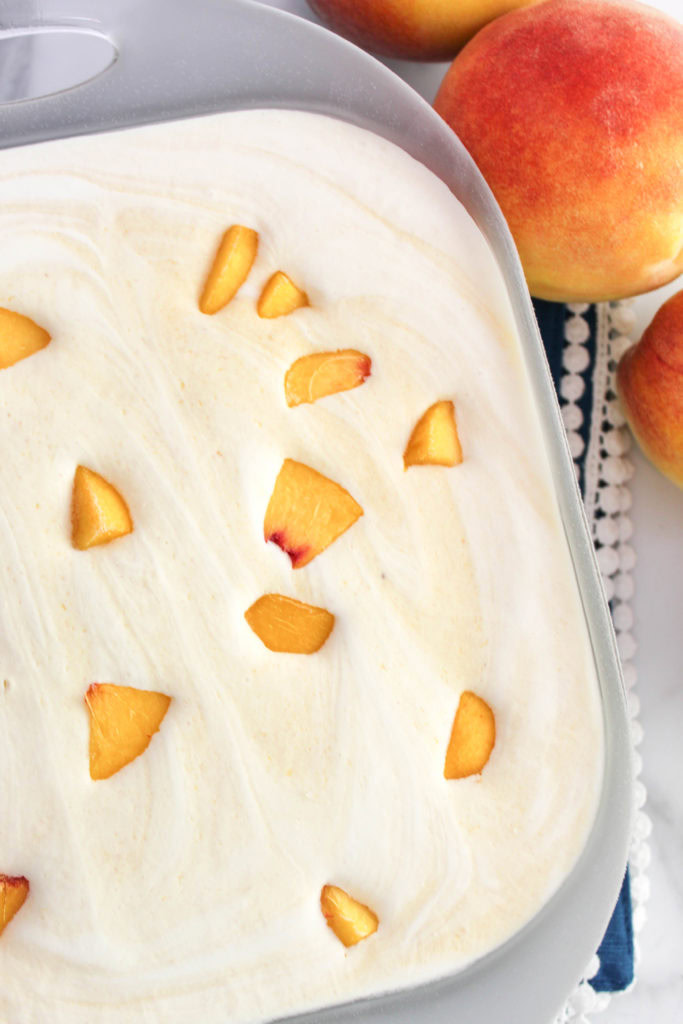 No Churn Peaches and Cream Ice Cream