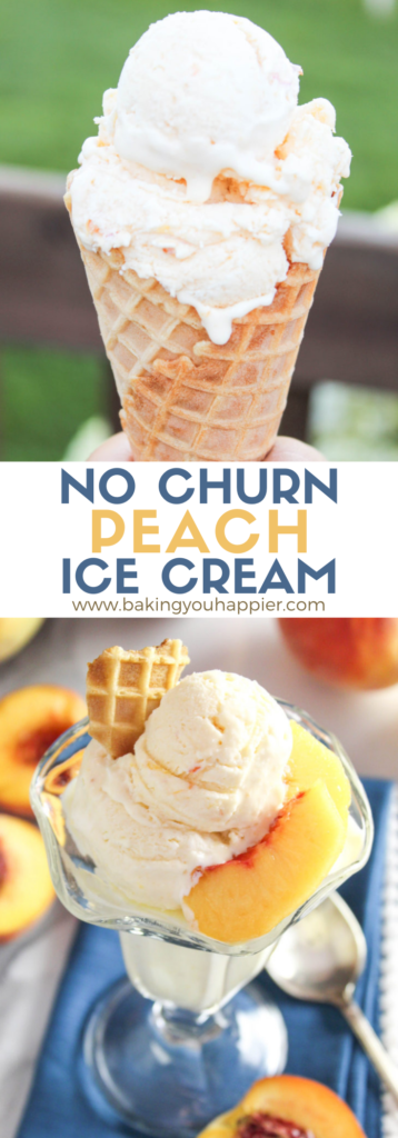 No Churn Peaches and Cream Ice Cream
