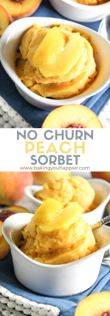No Churn Dairy Free Fresh Peach Sorbet
