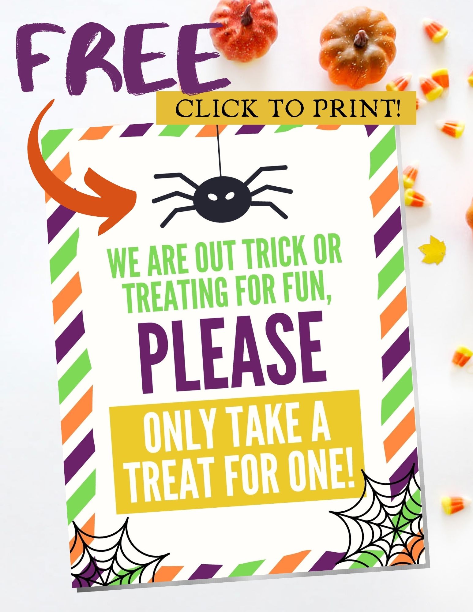 Free Printable Halloween Candy Sign Printable Word Searches