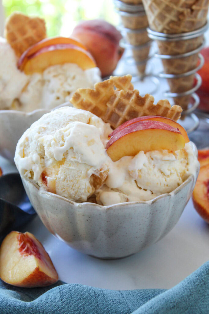 No Churn Peaches and Cream Ice Cream Recipe