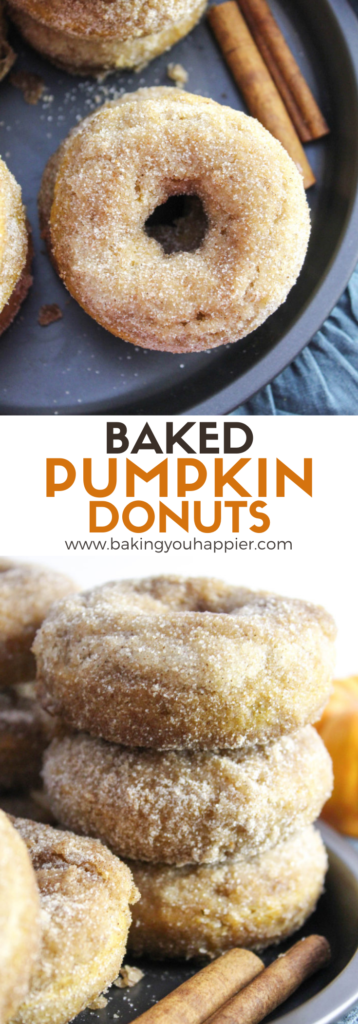 Baked Pumpkin Cinnamon Sugar Donuts