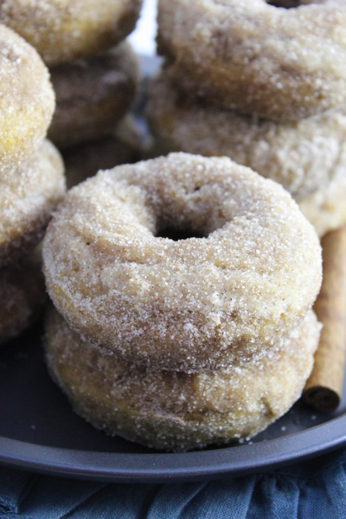 Baked Pumpkin Cinnamon Sugar Donuts