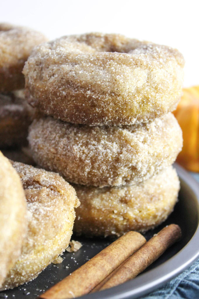 Baked Pumpkin Cinnamon Sugar Donuts