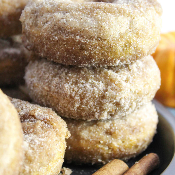Baked Pumpkin Cinnamon Sugar Donuts