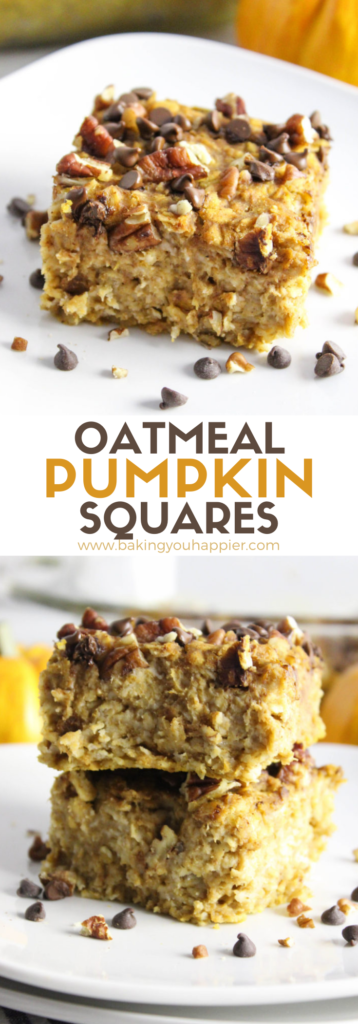 Vegan Pumpkin Oatmeal Squares
