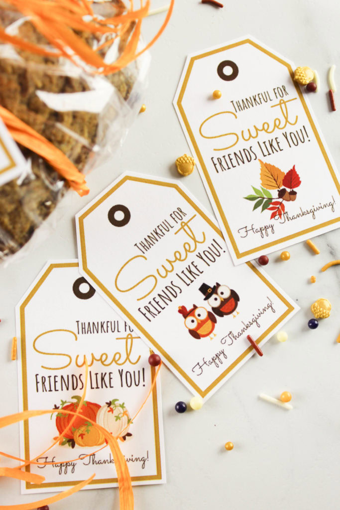 Printable Thank You Tags - Thankful for Sweet Neighbors Like You - 3x4  Printable Gift Tags - Christmas Neighbor Tags