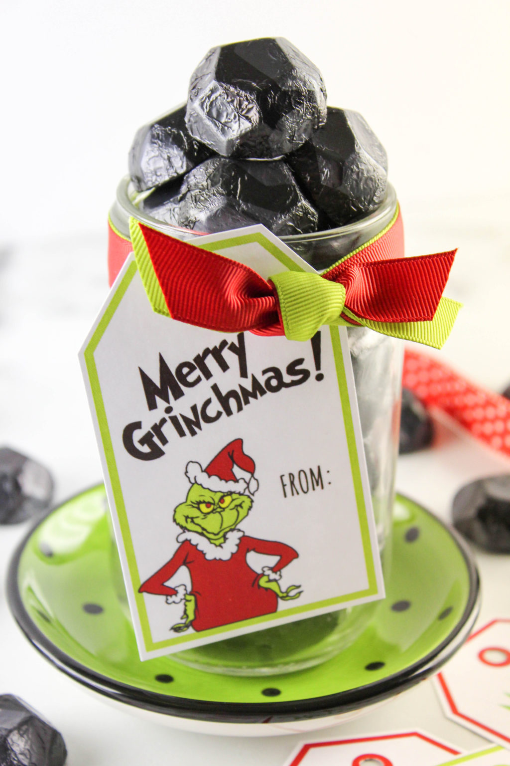 Free Printable Grinch Christmas Gift Tags - Baking You Happier