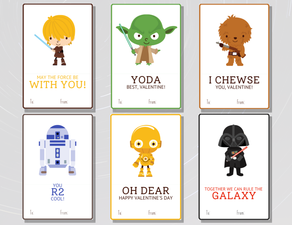 Printable Star Wars Valentine s For School Baking You Happier