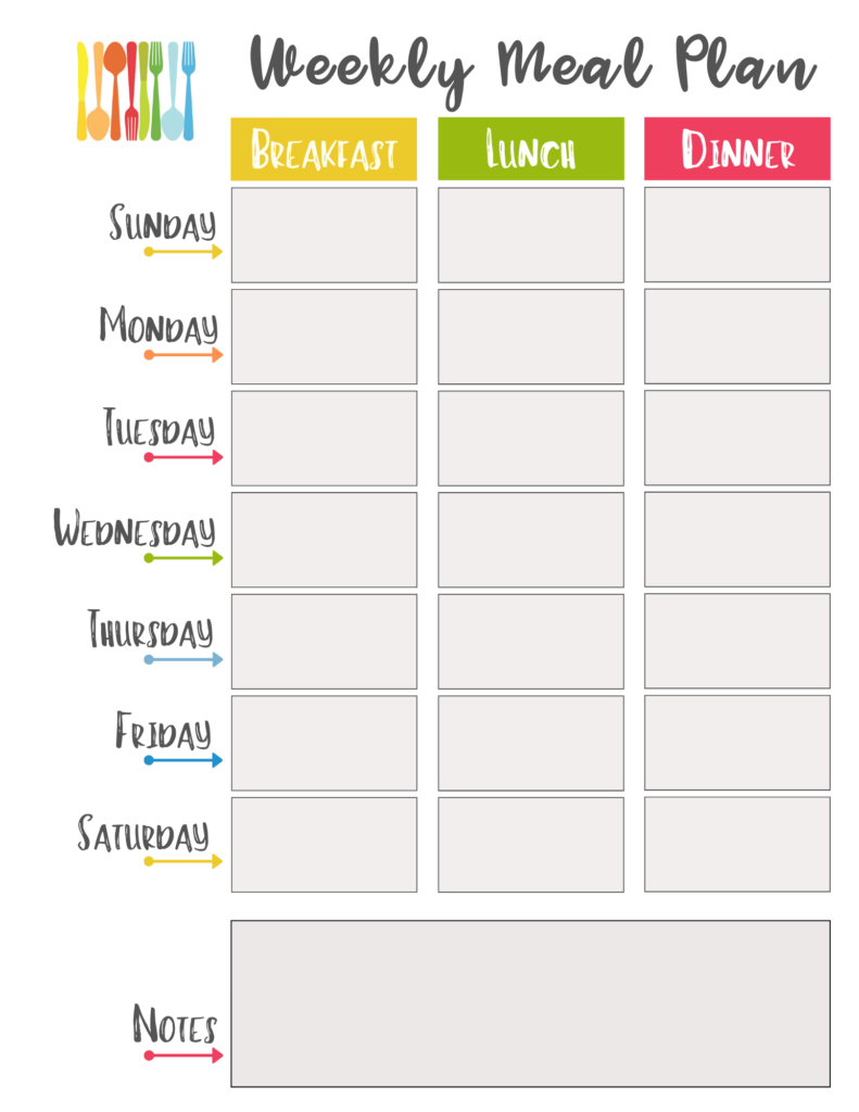 Free Printable Weekly Meal Planners Baking You Happier