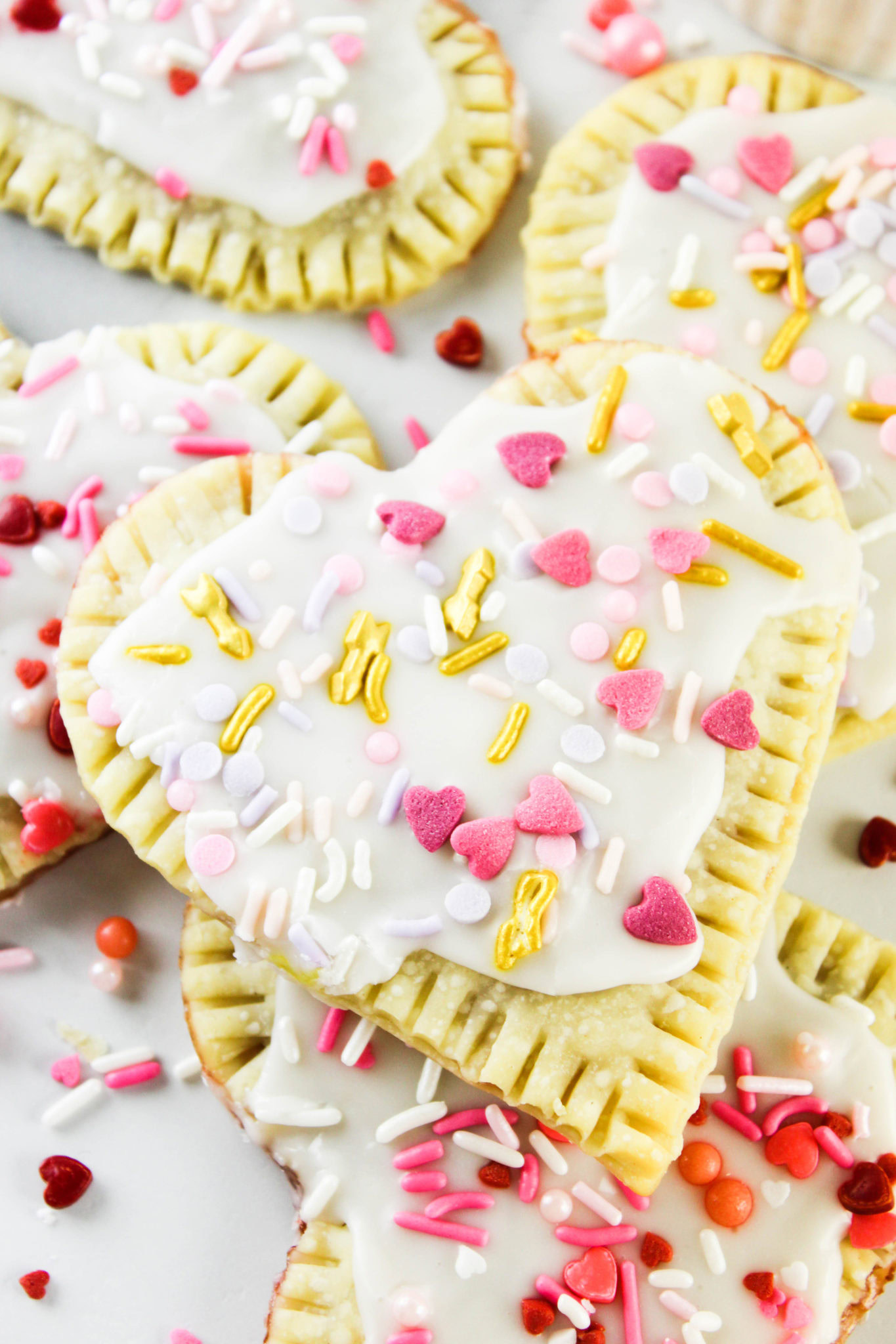 Heart Shaped Valentine's Day Pop Tarts Baking You Happier