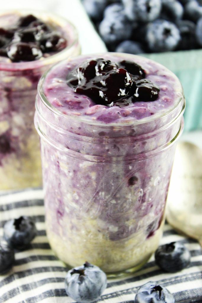 Blueberry Pie Overnight Oats | Baking You Happier