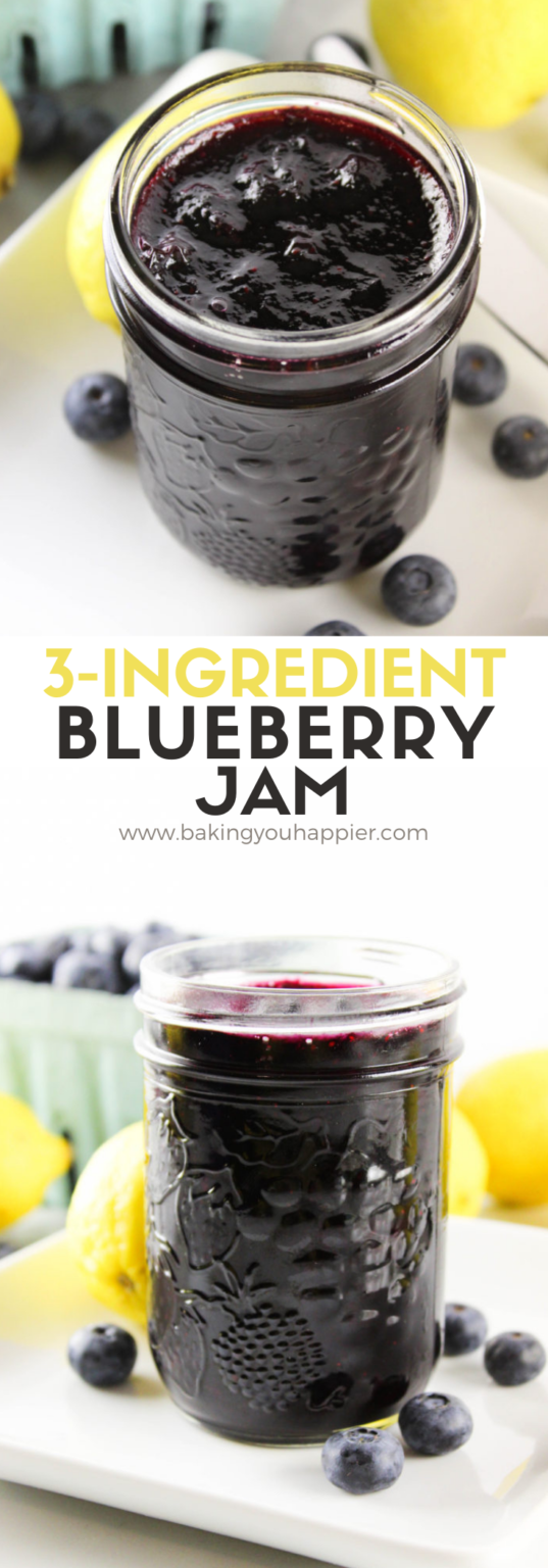 3Ingredient Blueberry Jam without Pectin Baking You Happier