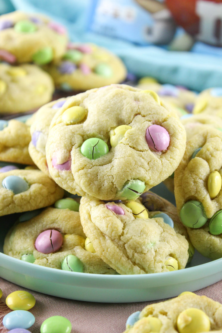 Soft & Chewy M&M Easter Cookies