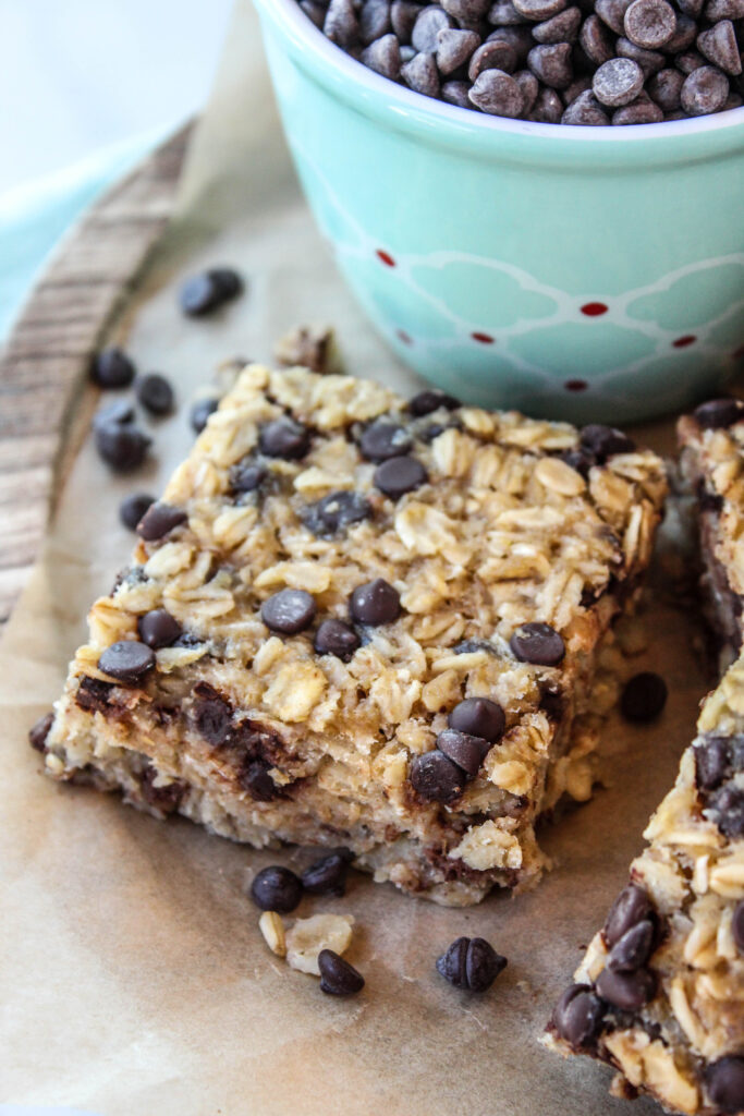 Easy Chocolate Chip Oatmeal Breakfast Squares