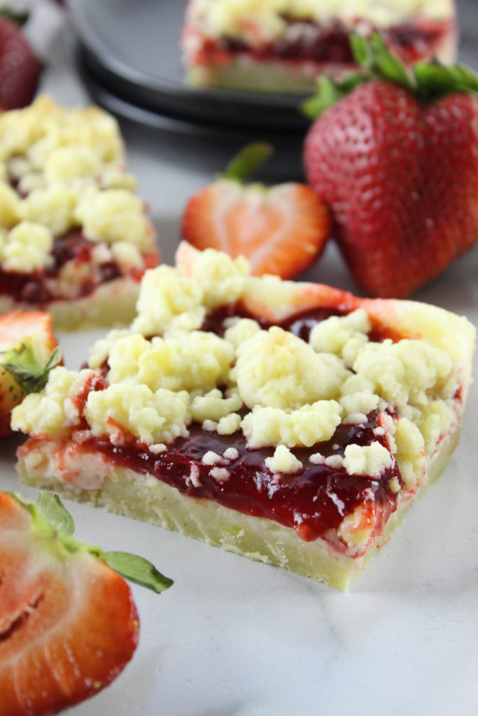 Strawberries & Cream Crumb Bars