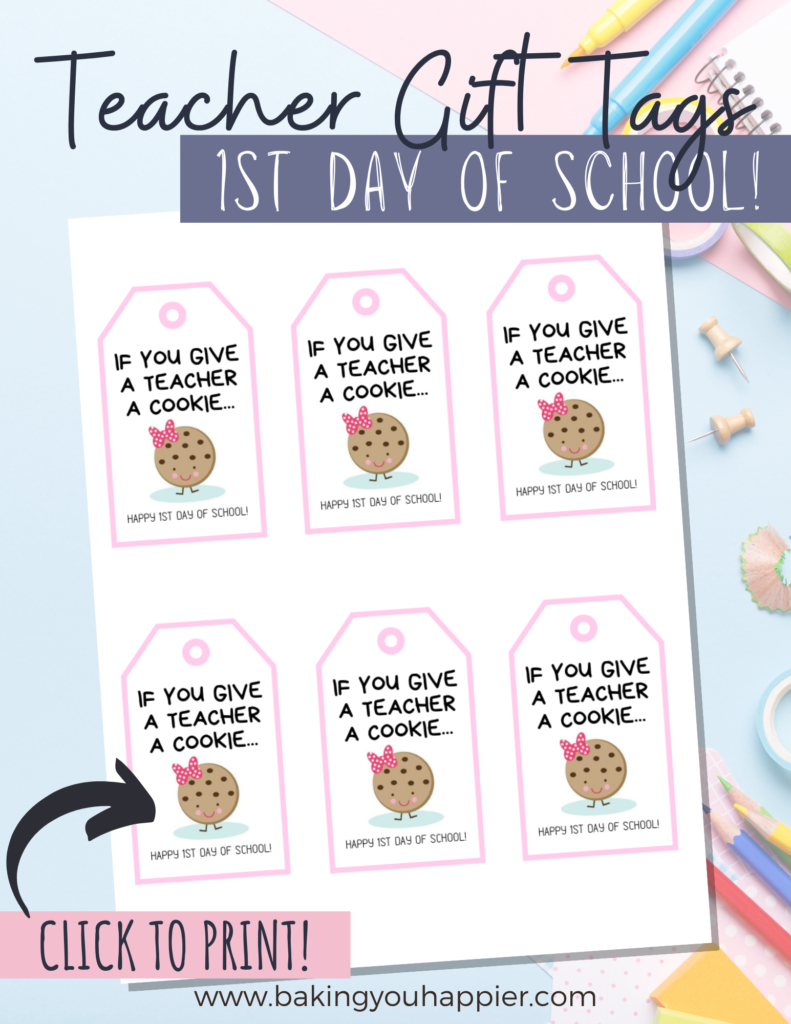 If You Give a Teacher a Cookie Gift Tags